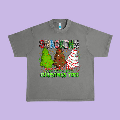 Snacking Around The Christmas Tree Urban Heavy Tee Designed By Cowhidedigitalart