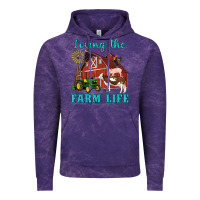 Cloud Purple western loving the farm life barn cow pig rooster tractor wind wheel Vintage Hoodie - Artiststas