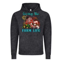 Vintage Black western loving the farm life barn cow pig rooster tractor wind wheel Vintage Hoodie - Artiststas