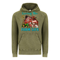Vintage Olive western loving the farm life barn cow pig rooster tractor wind wheel Vintage Hoodie - Artiststas