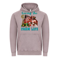 Vintage Zinc western loving the farm life barn cow pig rooster tractor wind wheel Vintage Hoodie - Artiststas
