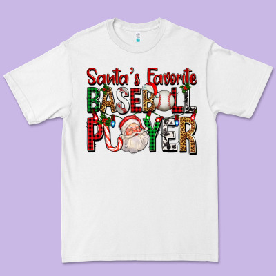 Santa's Favorite Baseball Player For Christmas Premium Tee Designed By Fadigitalartstudio