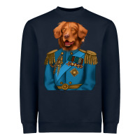 Navy Golden Retriever Dog Portrait,Custom Pet Portraits,Renaissance Dog Heavyweight Sweatshirt - RanaPortraitStore