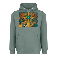Sage fall cross Heavyweight Hoodie - RanaPortraitStore