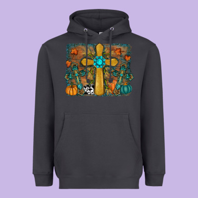 Fall Cross Heavyweight Hoodie Designed By Ranaportraitstore