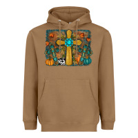 Toasted Coconut fall cross Heavyweight Hoodie - RanaPortraitStore