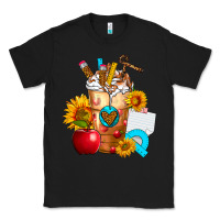 Black teacher cold drink frappe with sunflowers Classic Tee - FaDigitalArtStudio