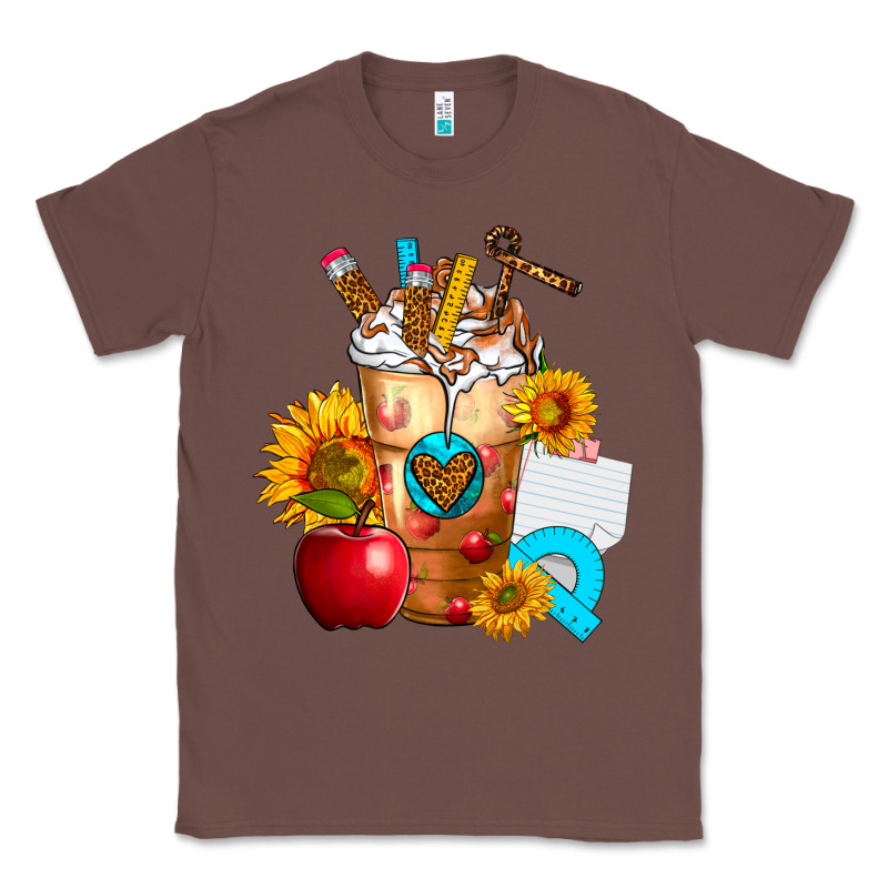 Teacher Cold Drink Frappe With Sunflowers Classic Tee by FaDigitalArtStudio | Teevron