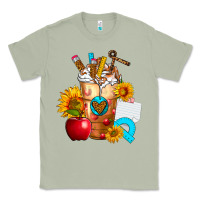 Matcha teacher cold drink frappe with sunflowers Classic Tee - FaDigitalArtStudio