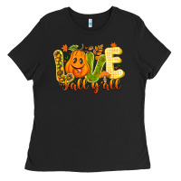 Black Love Fall Y'all Ladies Tee - CowhideDigitalArt