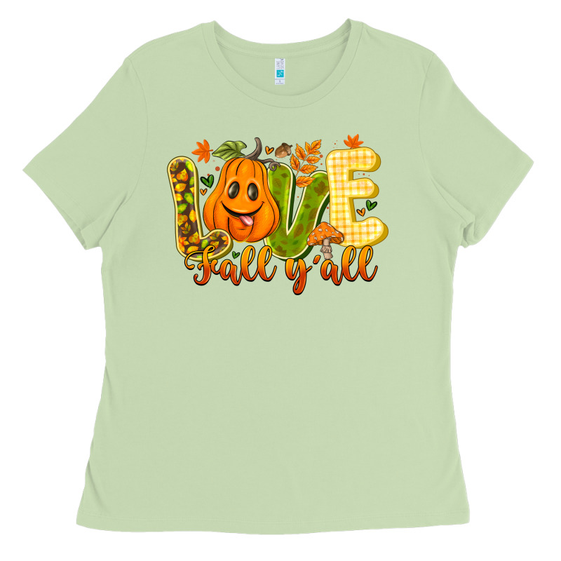 Love Fall Y'all Ladies Tee by CowhideDigitalArt | Teevron