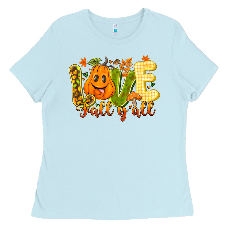 Love Fall Y'all Ladies Tee by CowhideDigitalArt | Teevron