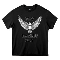 Black fly eagles fly philadelphia Heavy Core Tee - artisFamous
