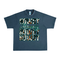 Midnight Navy Howdy Cowhide Turquoise Urban Heavy Tee - Jasminsmagicworld