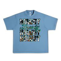 Pebble Blue Howdy Cowhide Turquoise Urban Heavy Tee - Jasminsmagicworld