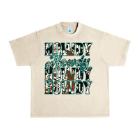 Sandshell Howdy Cowhide Turquoise Urban Heavy Tee - Jasminsmagicworld