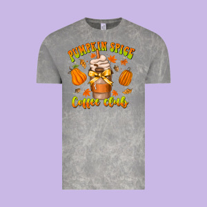 Pumpkin Spice Coffee Club Vintage Tee Designed By Cowhidedigitalart