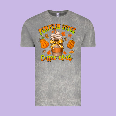 Pumpkin Spice Coffee Club Vintage Tee Designed By Cowhidedigitalart