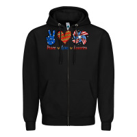 Black Peace Love America Zipper Hoodie - Jasminsmagicworld