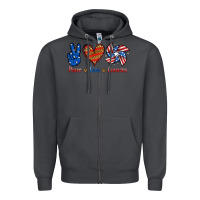 Smoke Peace Love America Zipper Hoodie - Jasminsmagicworld