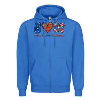 True Royal Peace Love America Zipper Hoodie - Jasminsmagicworld