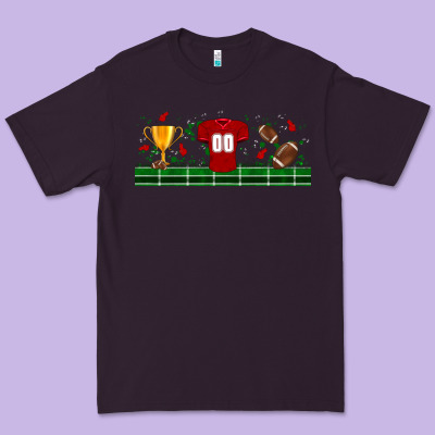 Trophy Cup American Football Uniform Libbey Glass Premium Tee Designed By Bundleandbundleshop