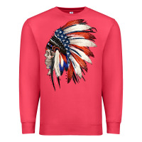 Cardinal 4th of July Indian Headdress Gypsy Spirit Skull Premium Sweatshirt - Jasminsmagicworld