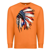 Carrot 4th of July Indian Headdress Gypsy Spirit Skull Premium Sweatshirt - Jasminsmagicworld