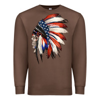 Chestnut 4th of July Indian Headdress Gypsy Spirit Skull Premium Sweatshirt - Jasminsmagicworld