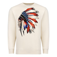 Sandshell 4th of July Indian Headdress Gypsy Spirit Skull Premium Sweatshirt - Jasminsmagicworld