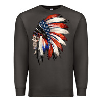 Smoke 4th of July Indian Headdress Gypsy Spirit Skull Premium Sweatshirt - Jasminsmagicworld