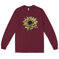 Burgundy sun   fill purple sunflower Long Sleeve Tee - LillyAllenDesigns