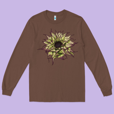 Sun   Fill Purple Sunflower Long Sleeve Tee Designed By Lillyallendesigns