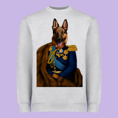 Pet Portraits, Custom Pet Portraits, Renaissance Pet Portraits, Custom Heavyweight Sweatshirt Designed By Ranaportraitstore