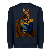 Navy Pet Portraits, Custom Pet Portraits, Renaissance Pet Portraits, Custom Heavyweight Sweatshirt - RanaPortraitStore