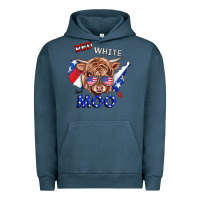 Pigment Midnight Navy Red White And Moo Cow Urban Hoodie - RanaPortraitStore