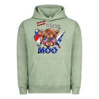 Pigment Oil Green Red White And Moo Cow Urban Hoodie - RanaPortraitStore