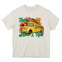 Cream This is How I Roll Woman Bus Driver Heavy Core Tee - Jasminsmagicworld