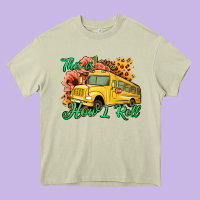 This Is How I Roll Woman Bus Driver Heavy Core Tee Designed By Jasminsmagicworld