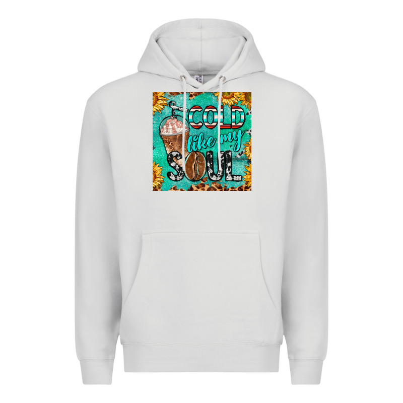 Cold Like My Soul  Mug Coaster Premium Hoodie by BarkalooDesign | Teevron