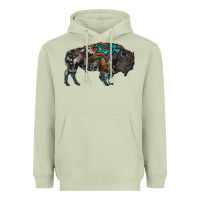 Matcha cowhide bison Heavyweight Hoodie - RanaPortraitStore
