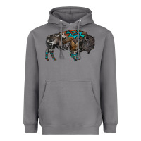 Storm cowhide bison Heavyweight Hoodie - RanaPortraitStore