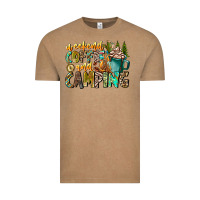 Vintage Coffee Weekends Coffee And Camping Vintage Tee - CowhideDigitalArt