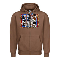 Chestnut 4th of July Cows Holstein Cows Zipper Hoodie - Jasminsmagicworld