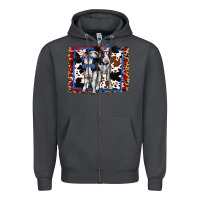 Smoke 4th of July Cows Holstein Cows Zipper Hoodie - Jasminsmagicworld