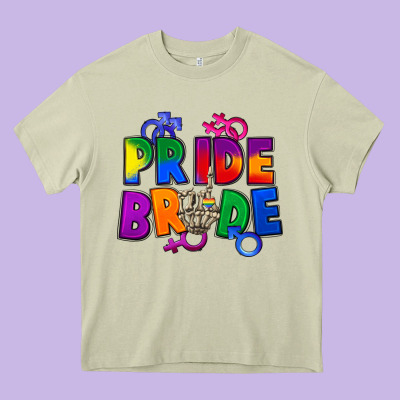 Pride Bride Heavy Core Tee Designed By Fadigitalartstudio