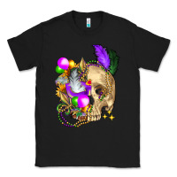 Black mardi gras skull Classic Tee - FaDigitalArtStudio