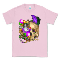 Bubblegum Pink mardi gras skull Classic Tee - FaDigitalArtStudio