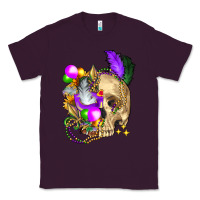 Plum mardi gras skull Classic Tee - FaDigitalArtStudio