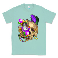 Seafoam mardi gras skull Classic Tee - FaDigitalArtStudio